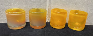 Henry Dean Heavy Blown Glass Votive Holders (PAIR)