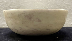 White Gray Marble Bowl 8"