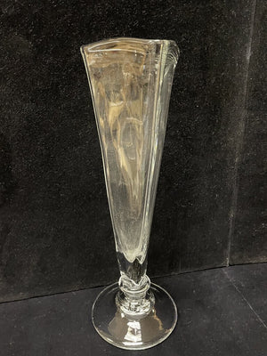 Simon Pearce 18" Cavendish Blown Glass Triangular Vase