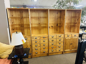 Knotty Pine Bookcases / Adjustable Shelving's