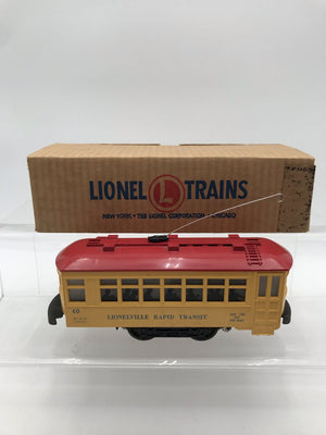 Lionel Trolley Car #60 Blue Lettering W/ Box