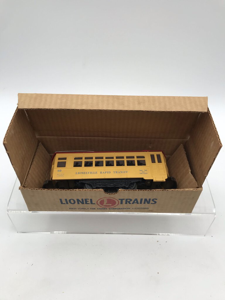 Lionel Trolley Car #60 Blue Lettering W/ Box