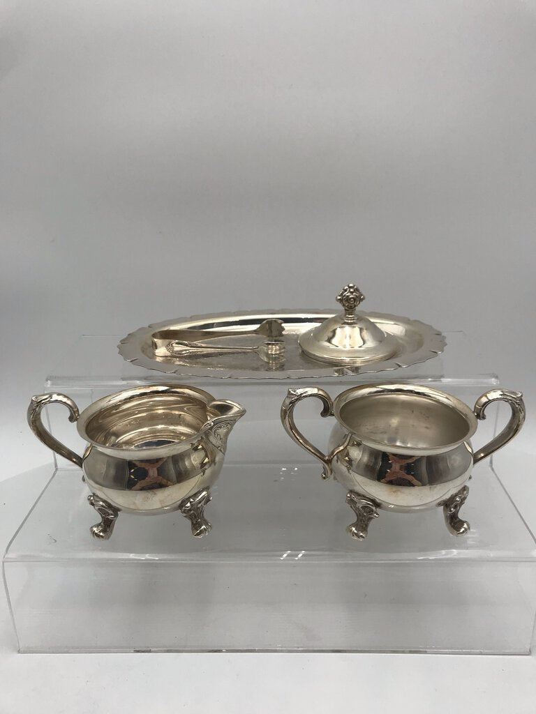 English Silver Corp Silverplate Cream/Sugar Set