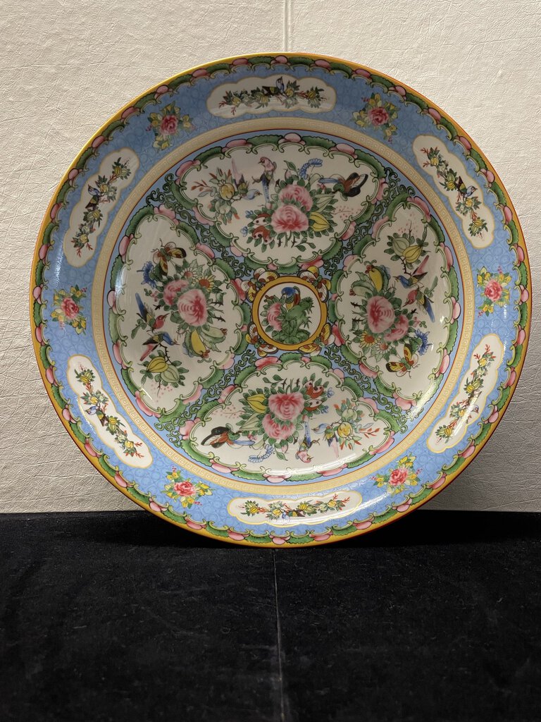 William Sonoma Blue Famille Rose Serving Bowl