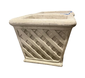 French Lattice Planter Concrete