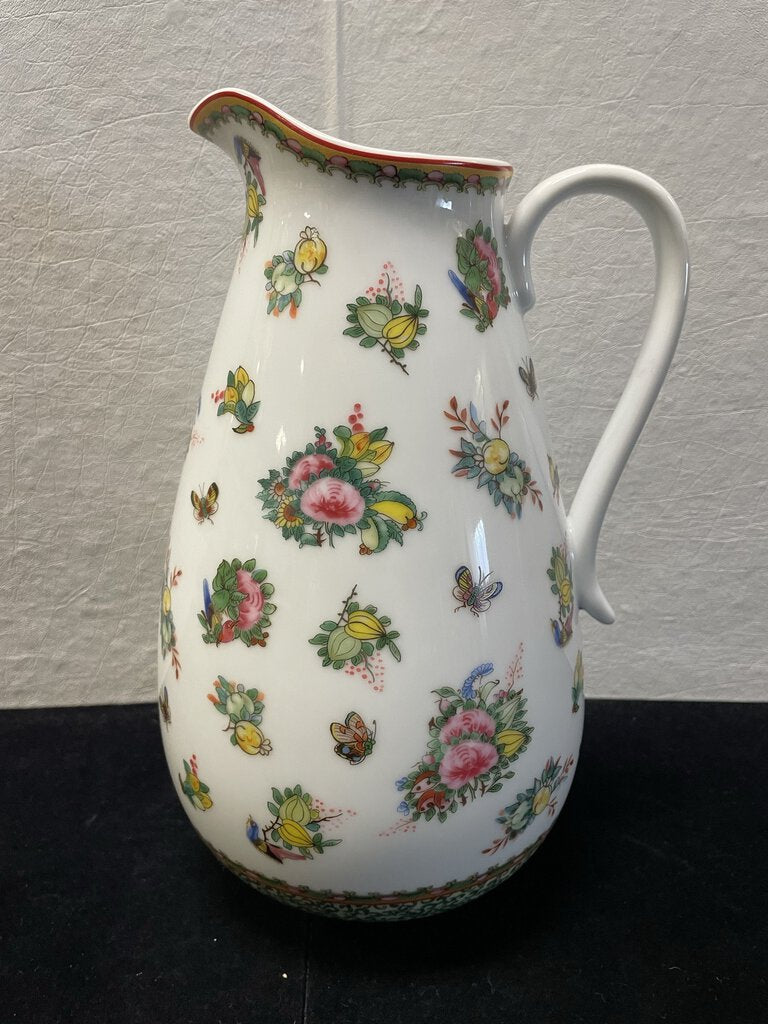 William Sonoma Famille Rose Water Pitcher