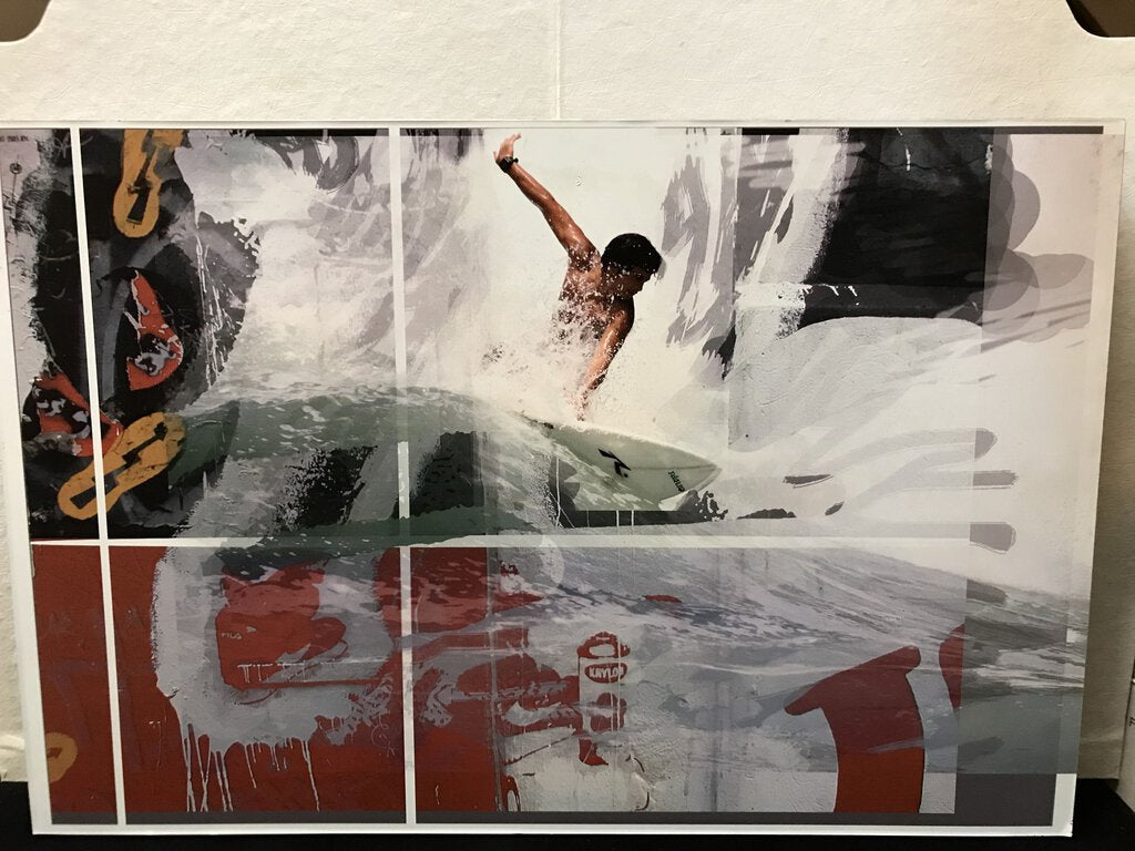 Travis Hutchison Photographic Surf Collage Metal Print - Frontside Whip 24x35