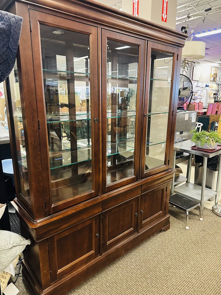 China Cabinet With Built In Lighting 65x18x84