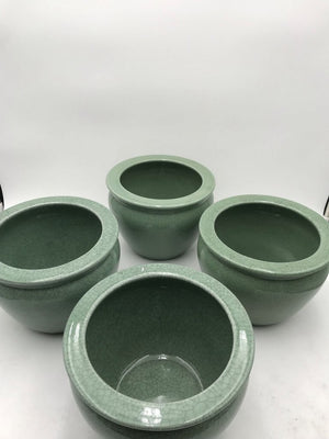 Norcal Pottery Green Crackle Fishbowl Planter 8.5 Diam.