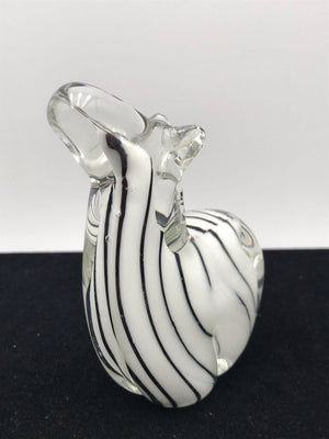 Murano Glass Zebra Figurine