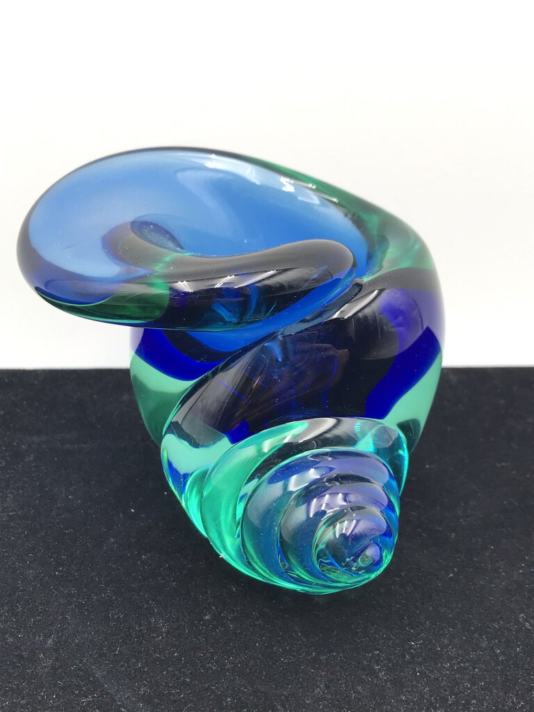 Blown Glass Multicolor Hermit Crab Shell