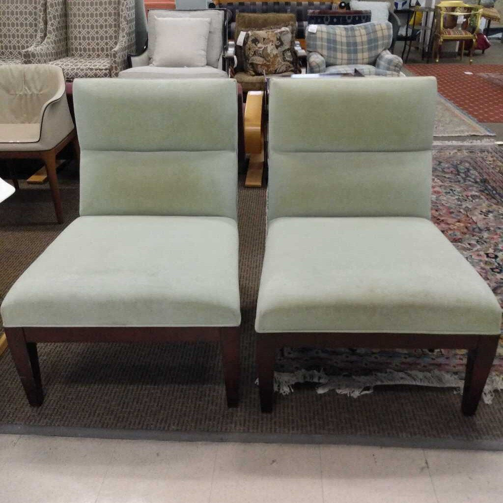 Upholstered Accent Chairs (pair)