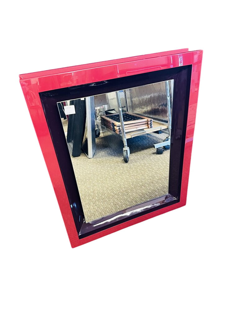 Lacquer Floating High Glass Mirror 23x28 by Miss Daisy's Consignment & Auction House