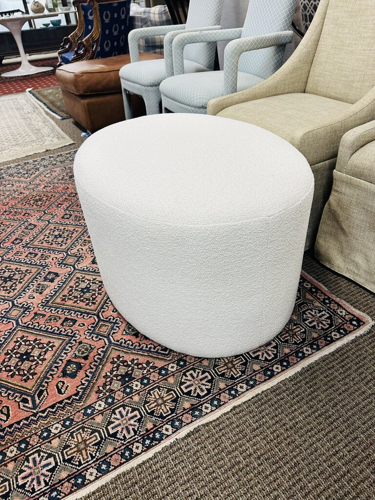 Bespoke Oval Ottoman With Italian Fabrics MSRP $160032x25x19