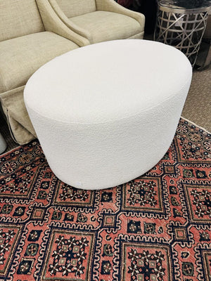 Bespoke Oval Ottoman With Italian Fabrics MSRP $160032x25x19