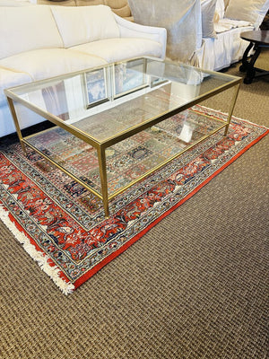 Grace Home Collection French 2 Tier Glass Coffee Table