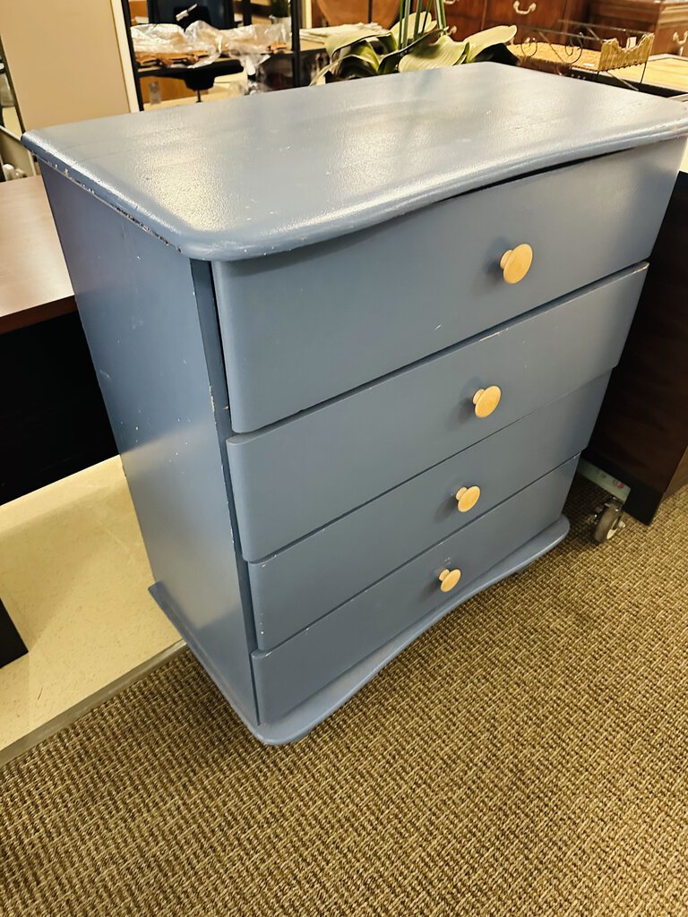 Blue 4 Drawer Dresser 18x34x40