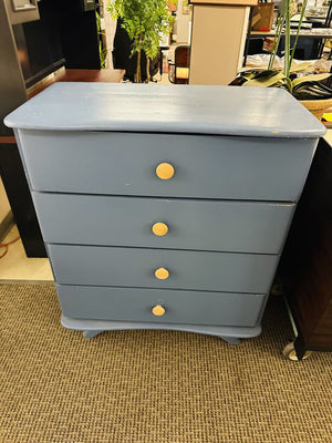 Blue 4 Drawer Dresser 18x34x40