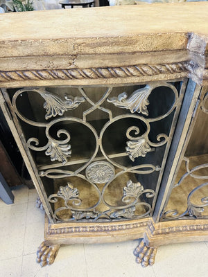 French Buffet With Iron Gate Doors 19x36x39