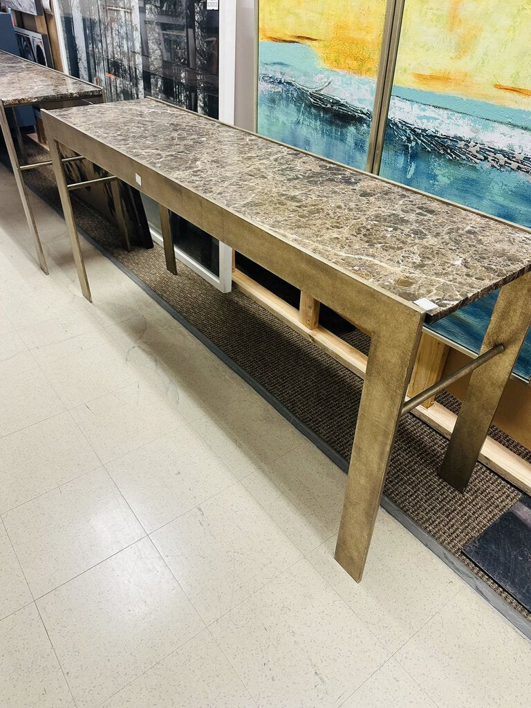 Marble Top Console Table 18x70.5x32