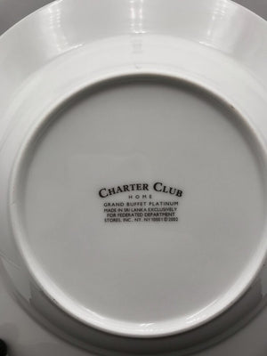 Charter Club Grand Buffet Platinum 4 Place Serving Set (12 pcs)