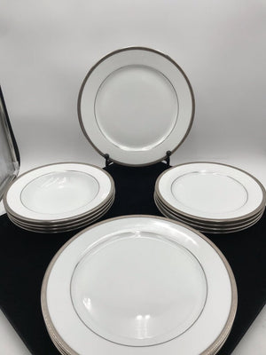 Charter Club Grand Buffet Platinum 4 Place Serving Set (12 pcs)