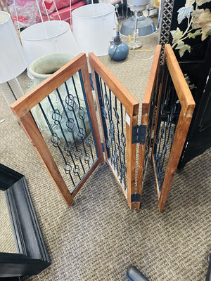 Hinged Wood Frame Dog Gate