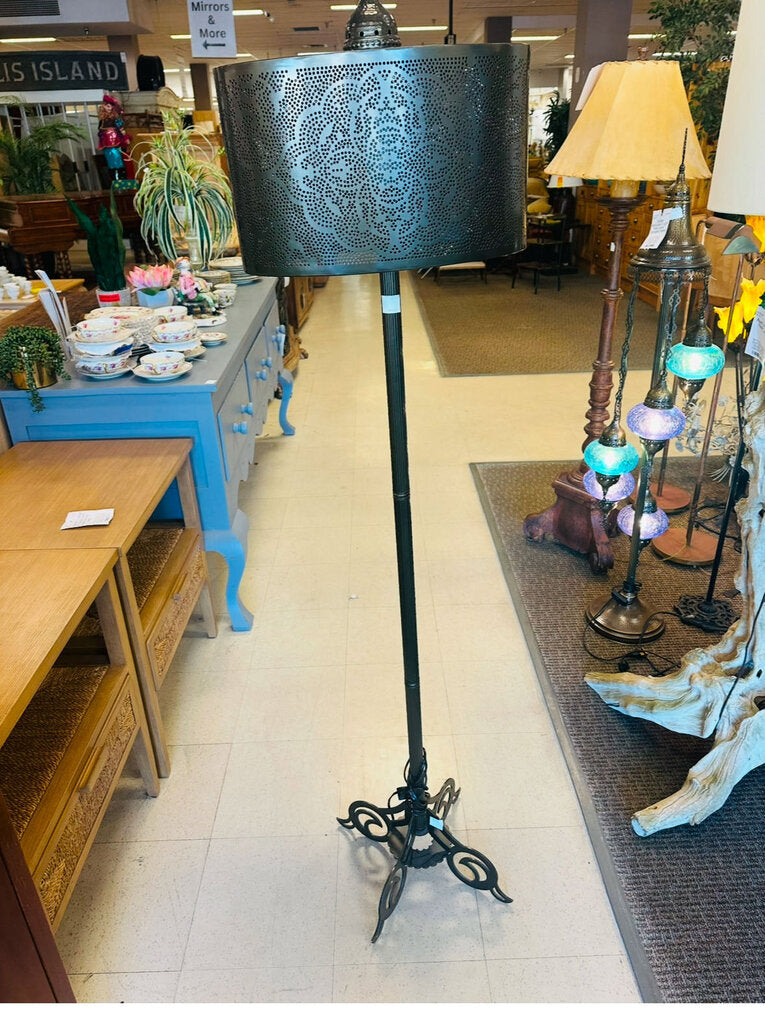 Moroccan Pierce Metal Floor Lamp