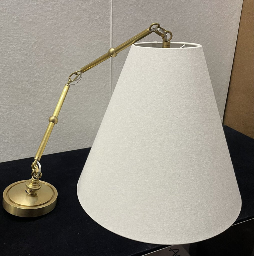 Visual Comfort Thomas O'Brien Goodman Brass and Linen Pendant Lamp