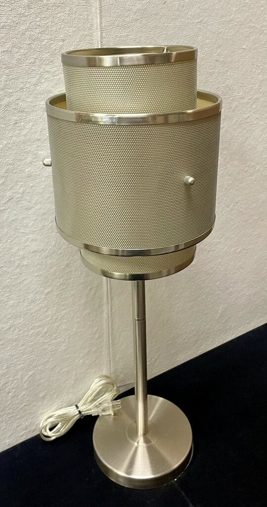 Brushed Stainless Steel Mesh Table Lamp