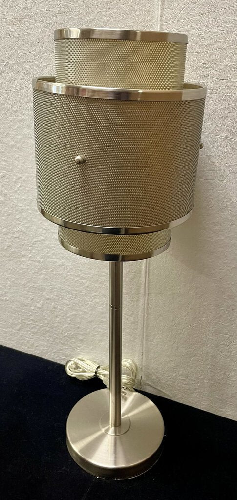 Brushed Stainless Steel Mesh Table Lamp