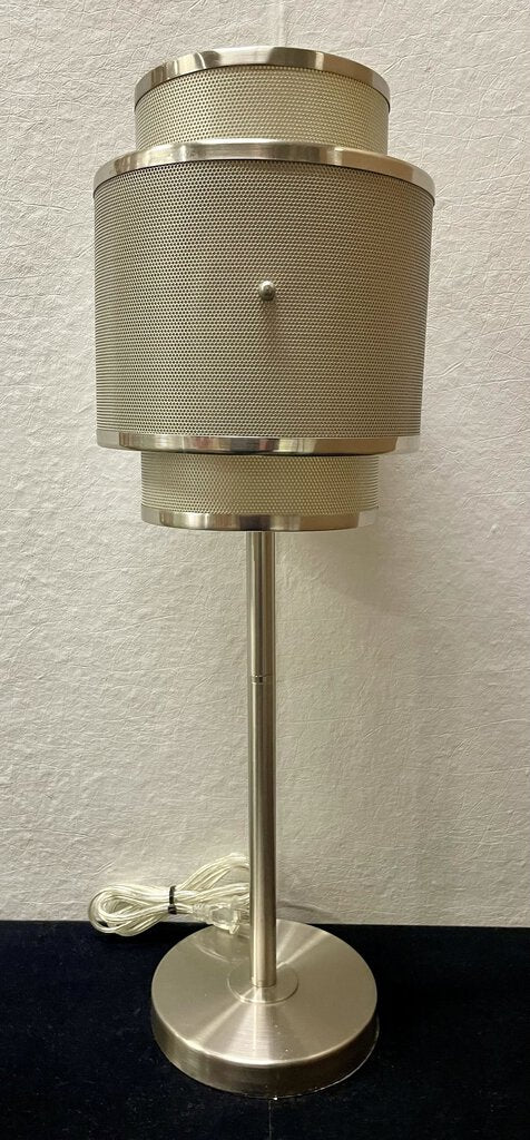 Brushed Stainless Steel Mesh Table Lamp