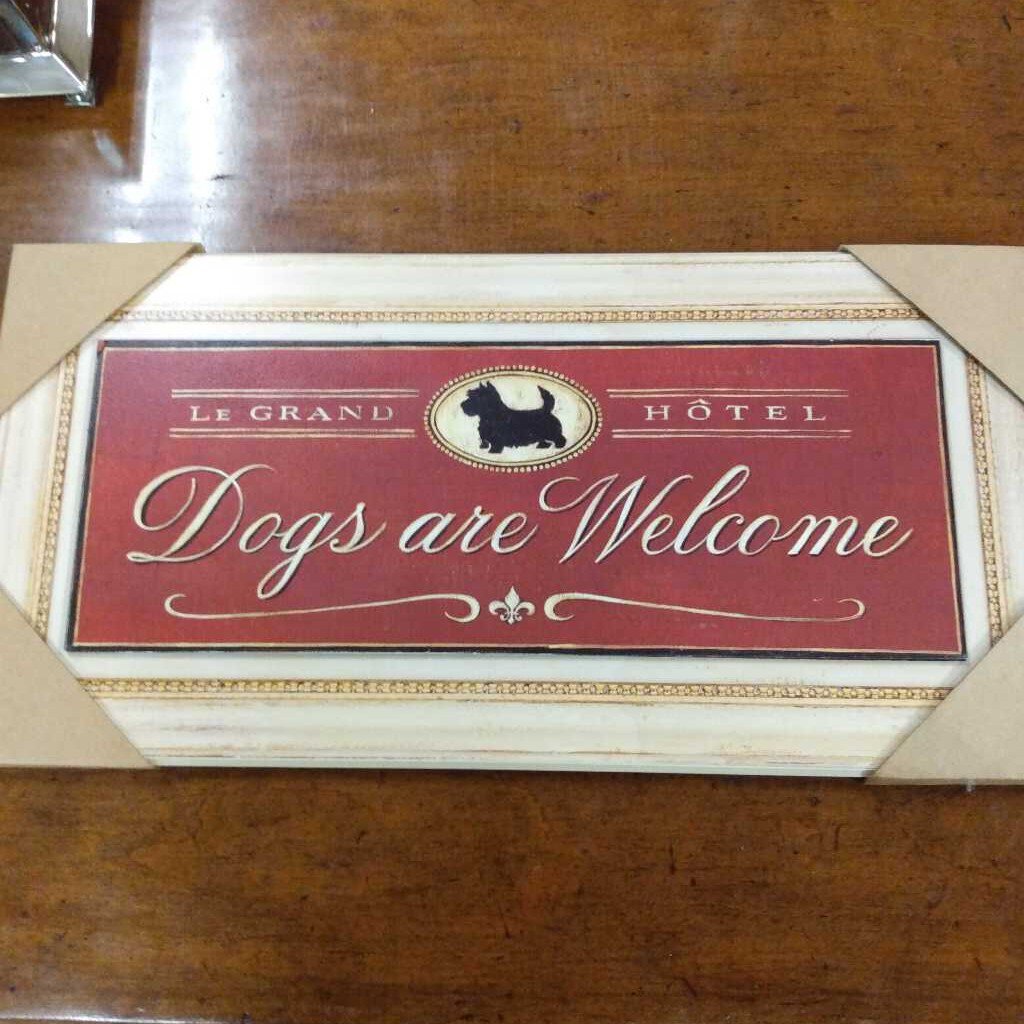 Le Grand Hotel-Dogs Welcome Sign by Z Gallarie