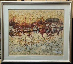 Marco Sassone " Marina Scape" Untitled #189/200 Signed Serigraph