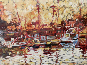 Marco Sassone " Marina Scape" Untitled #189/200 Signed Serigraph