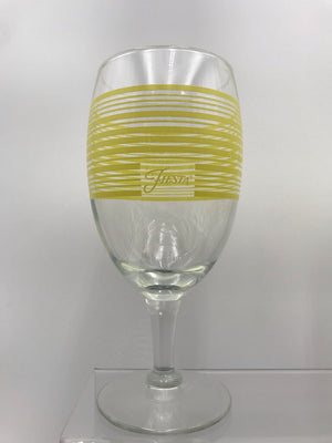 Fiestaware Chartreuse 7" Striped Glass Goblet Set (4)