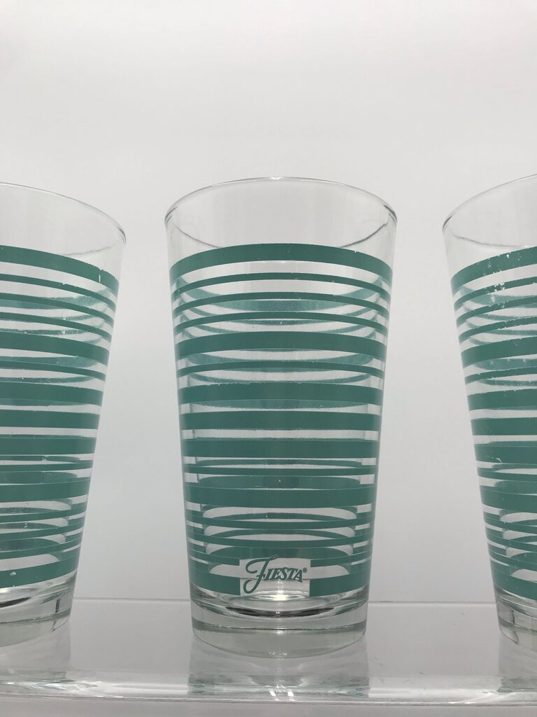 Fiestaware Turquoise Highball Water Glass Tumbler Set (3)