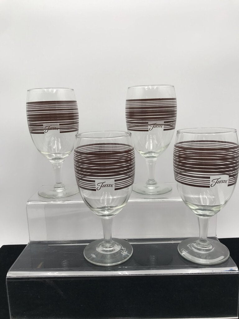 Fiestaware Brown Wine Goblet Set (4)