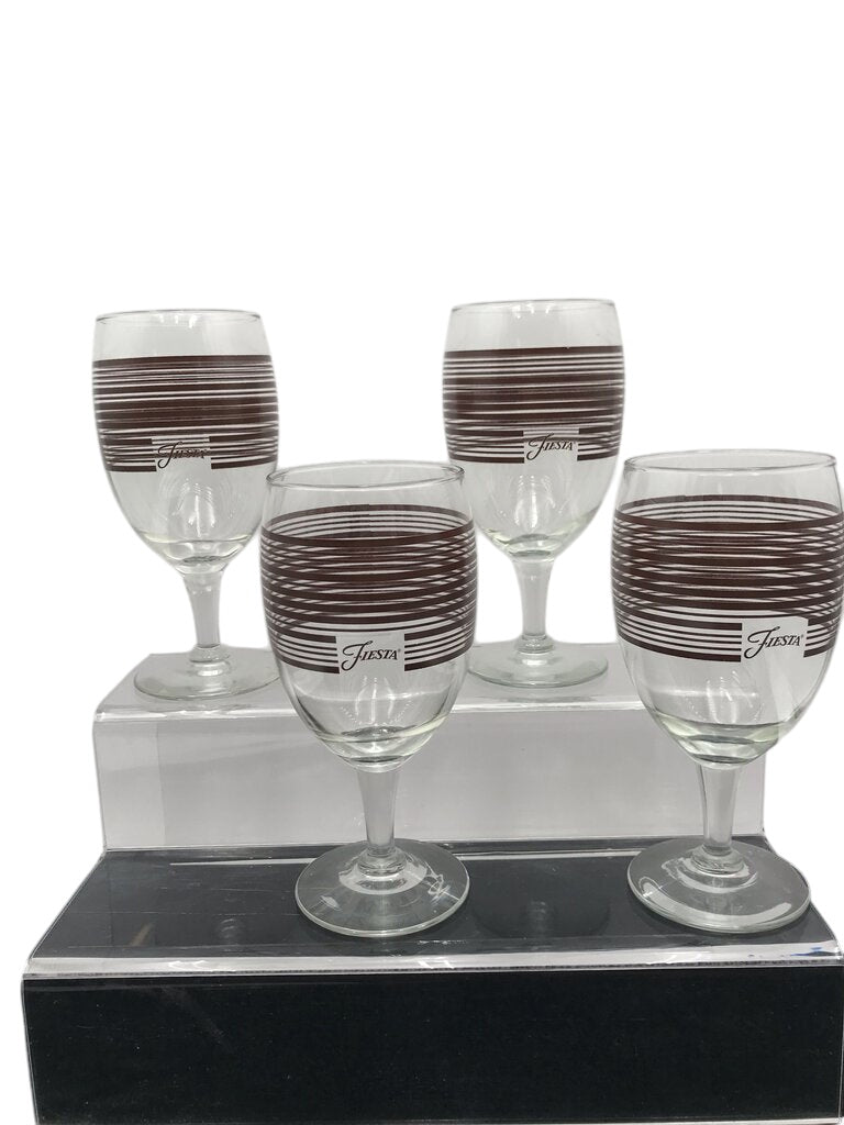 Fiestaware Brown Wine Goblet Set (4) by Miss Daisy's Consignment & Auction House
