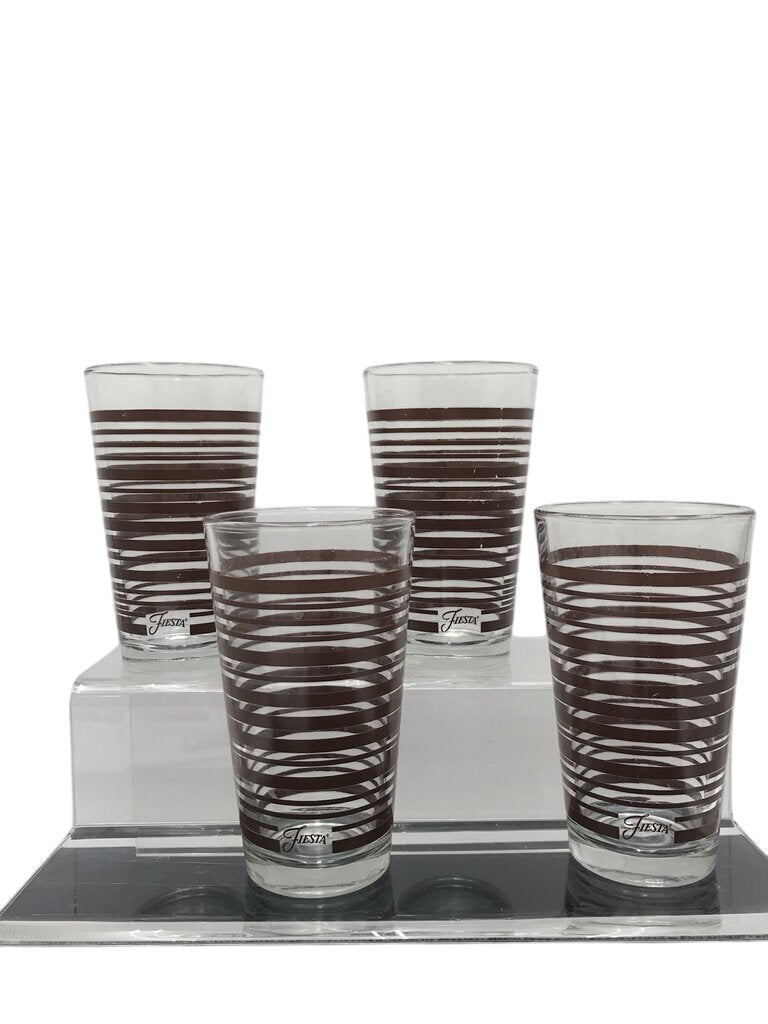 Fiestaware Brown Highball Water Glass Set (4) by Miss Daisy's Consignment & Auction House