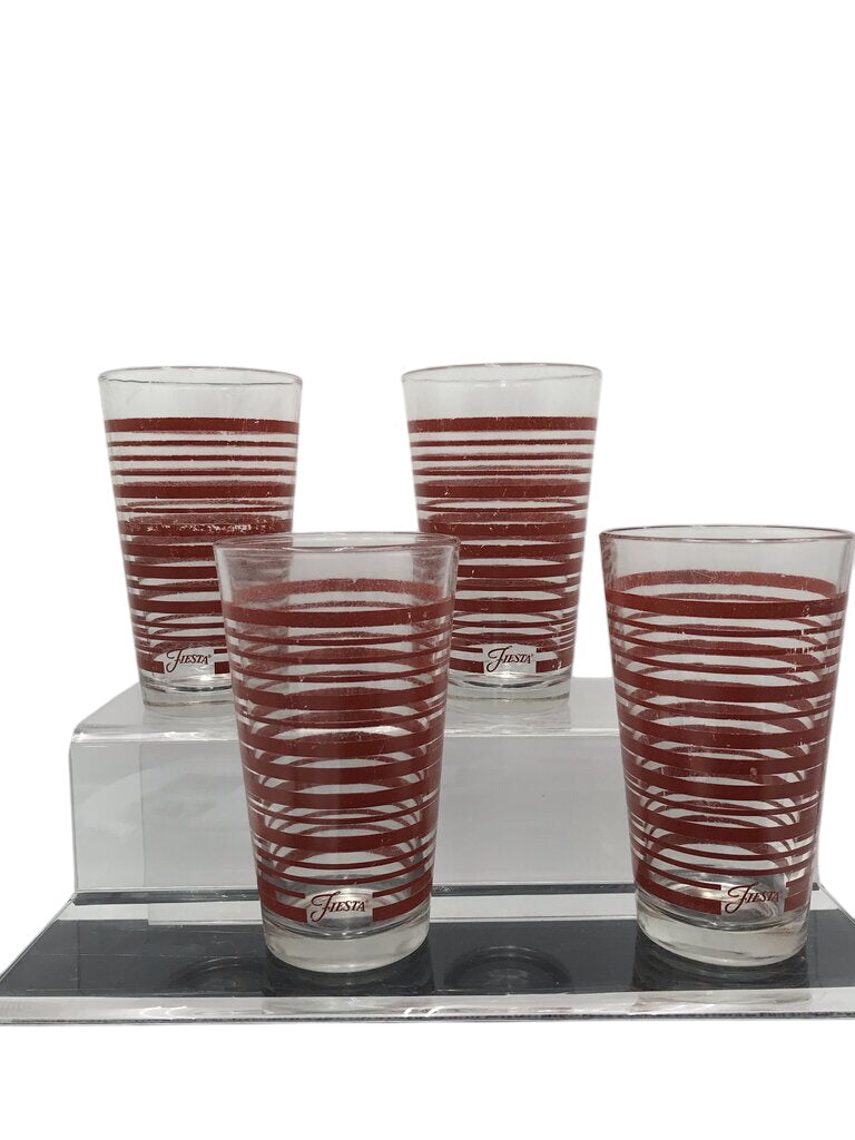 Fiestaware Paprika Highball Water Glass Set (4) by Miss Daisy's Consignment & Auction House