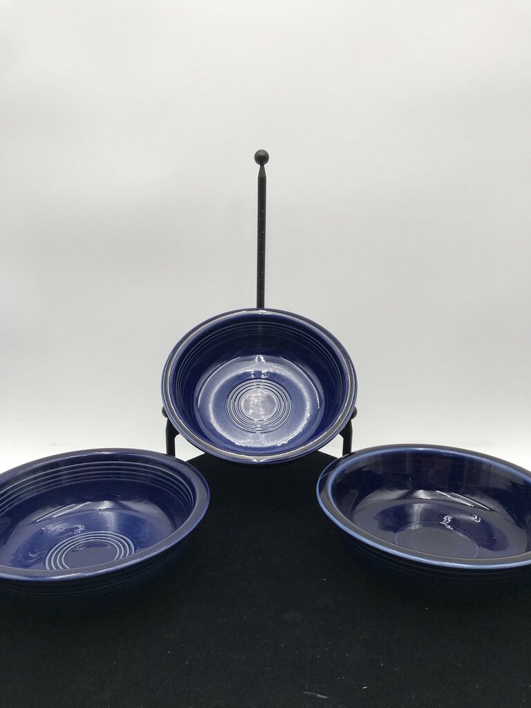 Fiestaware Cobalt Blue - 7" Cereal Bowl Set (3)