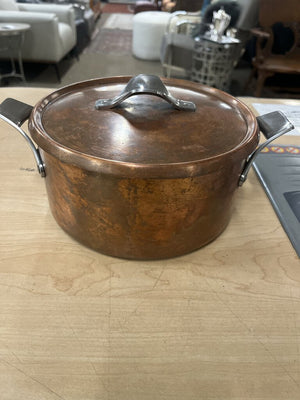 Georg Jensen 1906 Copper Silver 3 Qt Pot + Lid