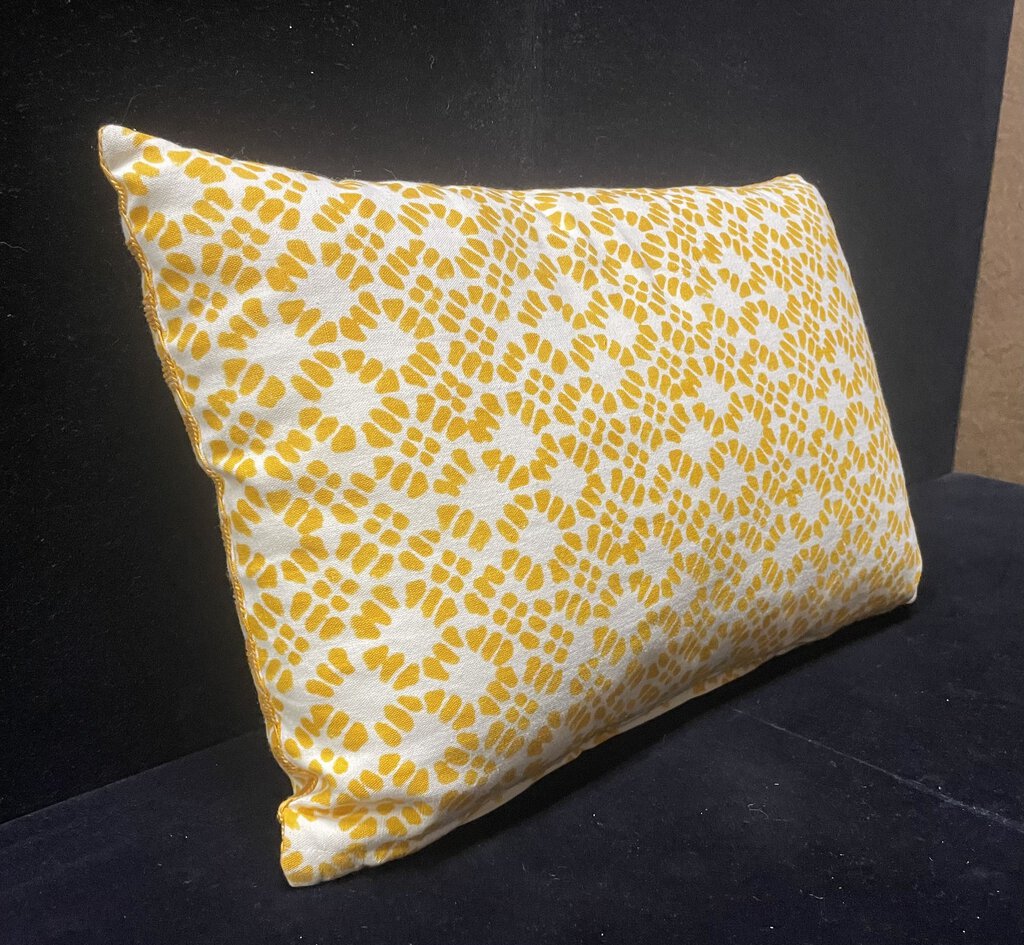 John Robshaw Yellow Print Lumbar Pillow