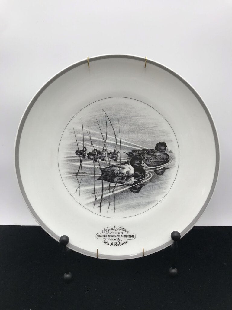 Abercrombie & Fitch French Limoges Duck Stamp Plate Set (6)