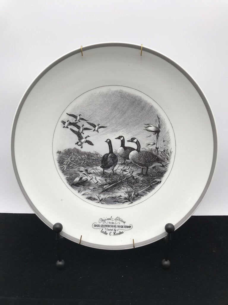 Abercrombie & Fitch French Limoges Duck Stamp Plate Set (6)