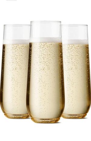 TOSSWARE POP 9 oz Flutes Stackable Set of 3 (many in stock)