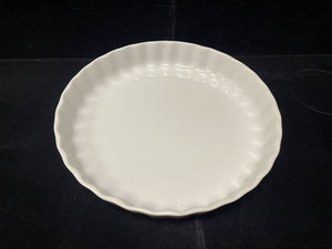 Apilco France White Porcelain Quiche Dish 10"