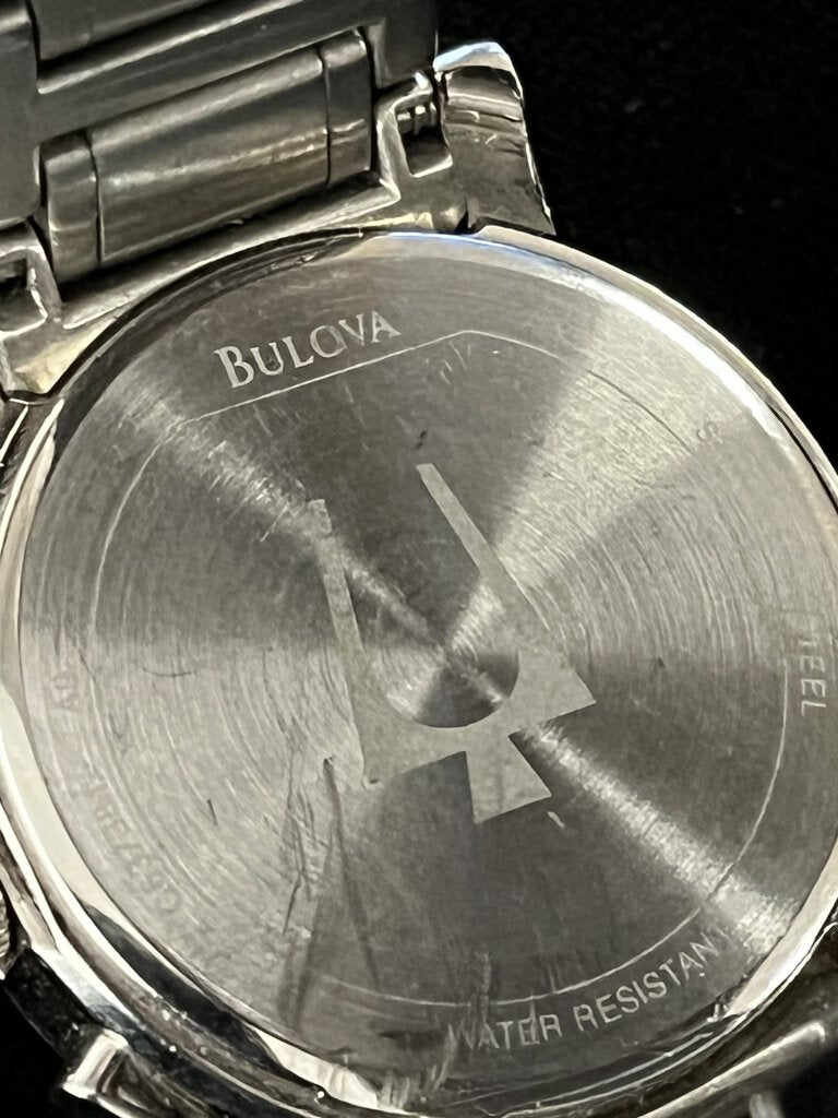 Bulova 96R19 Stainless Diamond Bezel Chronograph Watch