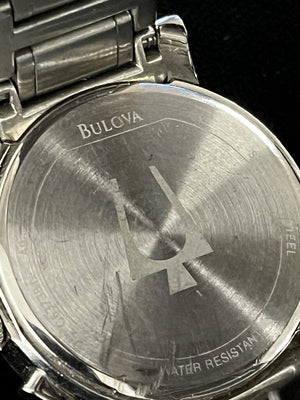 Bulova 96R19 Stainless Diamond Bezel Chronograph Watch